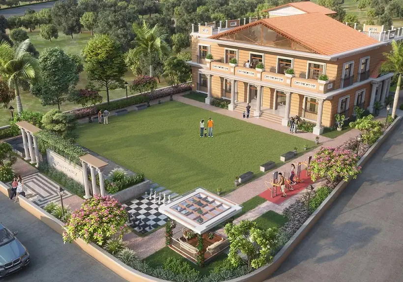 Anika Piccadilly clubhouse and central lawn